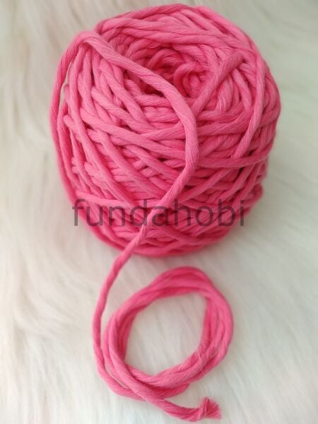 Taranabilir Pamuk Makrome ipi 3mm Pembe