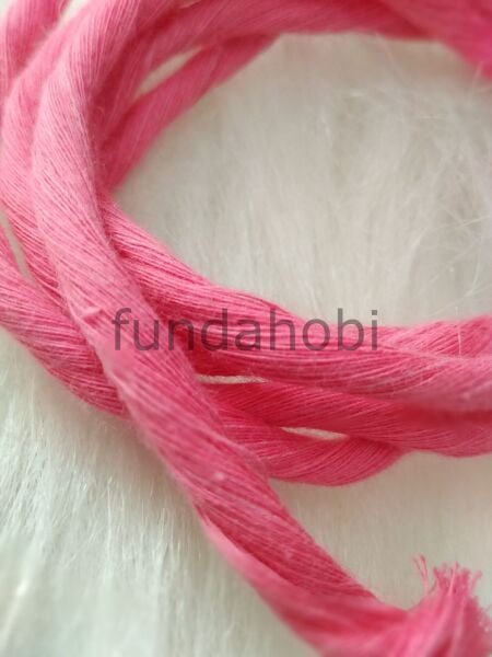 Taranabilir Pamuk Makrome ipi 3mm Pembe