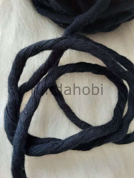 Taranabilir Pamuk Makrome İpi 3mm Lacivert