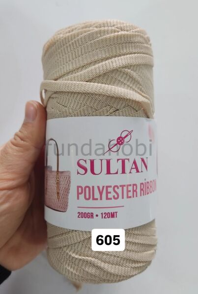 Sultan Polyester Ribbon 605-Bej