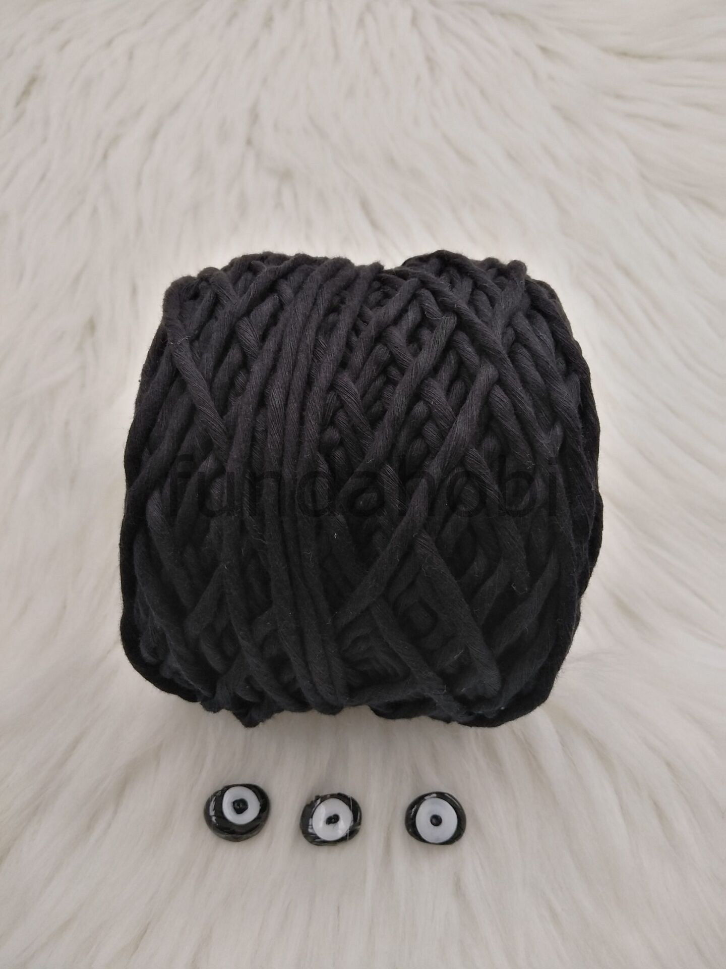 Taranabilir Pamuk Makrome ipi 3mm Siyah