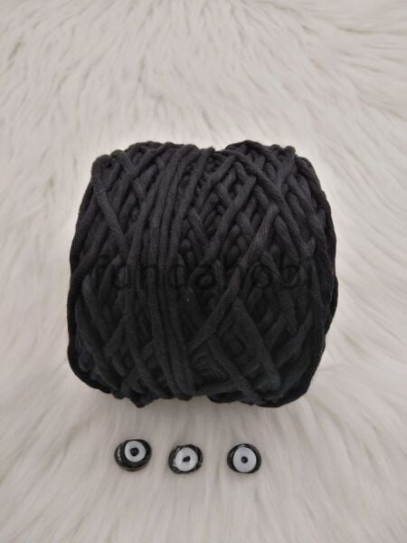 Taranabilir Pamuk Makrome ipi 3mm Siyah