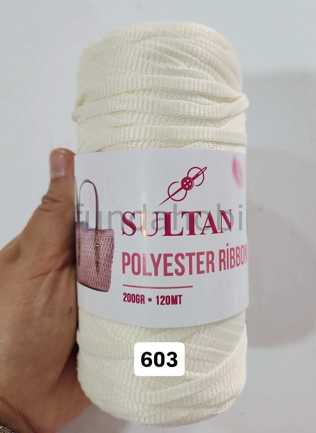 Sultan Polyester Ribbon 603-Ekru