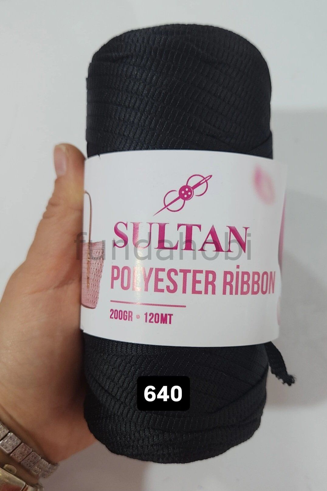 Sultan Polyester Ribbon 640-Siyah