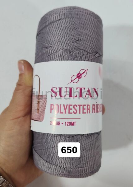 Sultan Polyester Ribbon 650-Gri