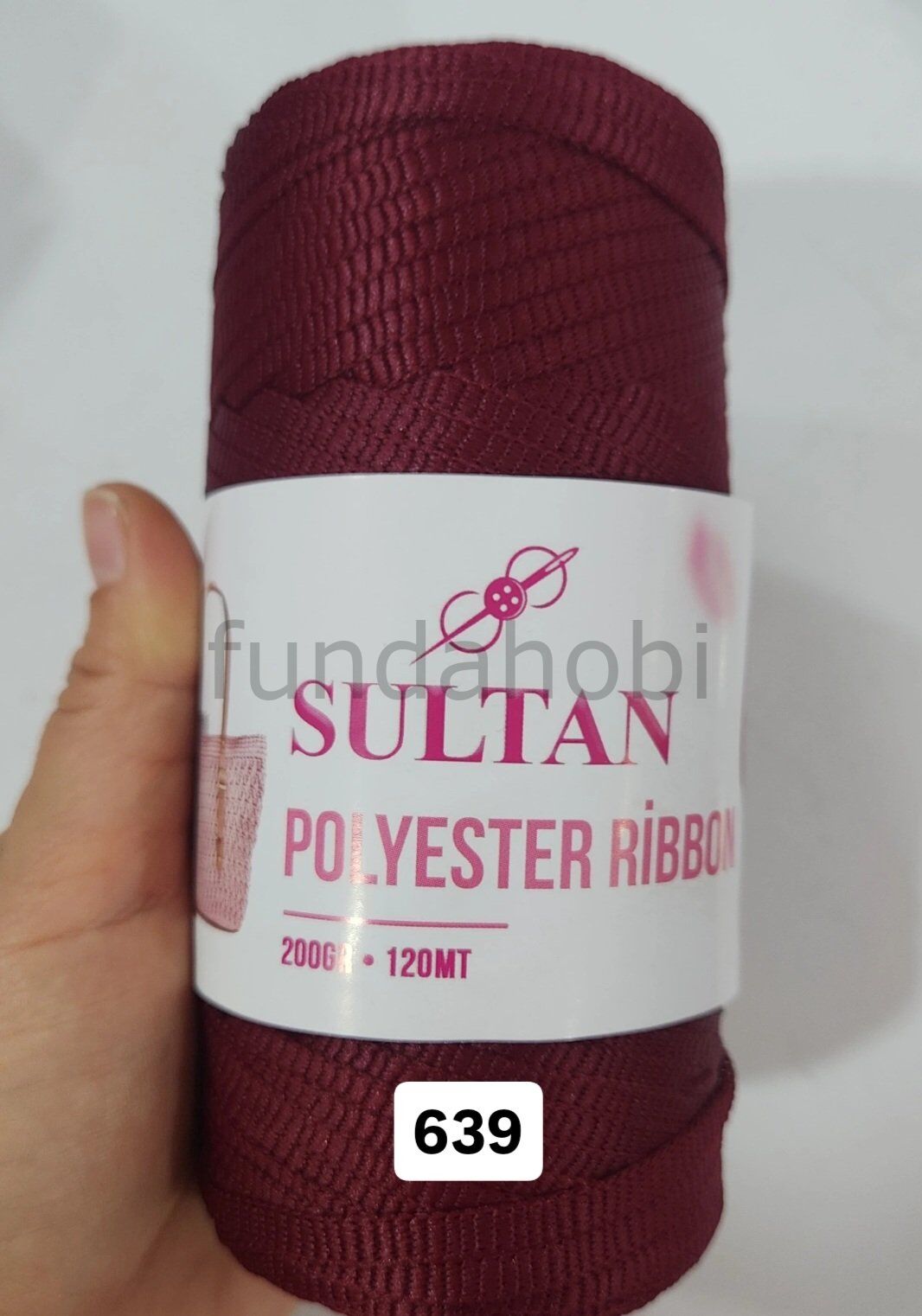 Sultan Polyester Ribbon 639-Bordo