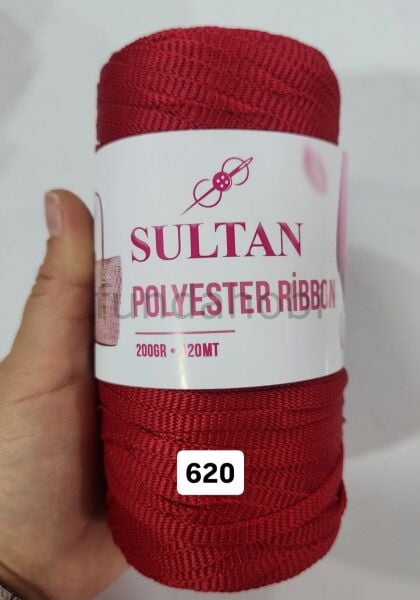 Sultan Polyester Ribbon 620-Kırmızı