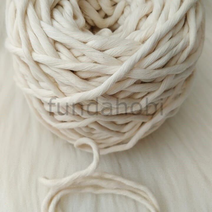 Ekru Pamuk Makrome İpi 3mm