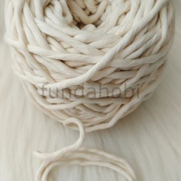 Ekru Pamuk Makrome İpi 3mm
