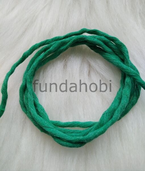 Taranabilir Pamuk Makrome ipi 3mm Yeşil 2100gr