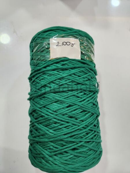 Taranabilir Pamuk Makrome ipi 3mm Yeşil 2100gr
