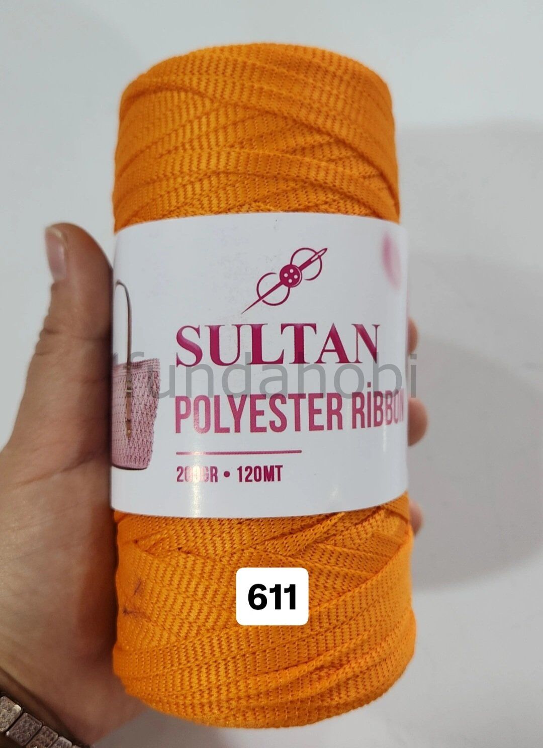 Sultan Polyester Ribbon 611-Turuncu