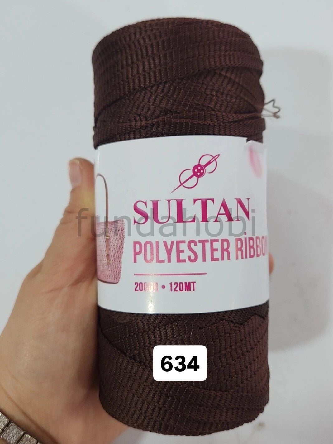 Sultan Polyester Ribbon 634-Kahve