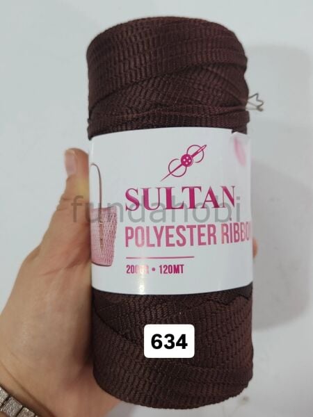 Sultan Polyester Ribbon 634-Kahve