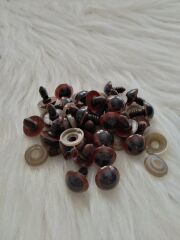 16 MM KAHVERENGİ AMİGURUMİ KİLİTLİ GÖZ