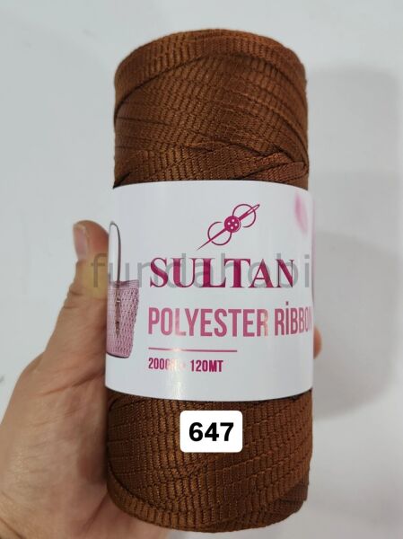 Sultan Polyester Ribbon 647-Kahve
