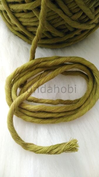 YağYeşili Pamuk Makrome İpi 3mm