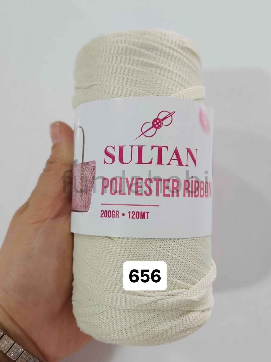 Sultan Polyester Ribbon 656-Ekru