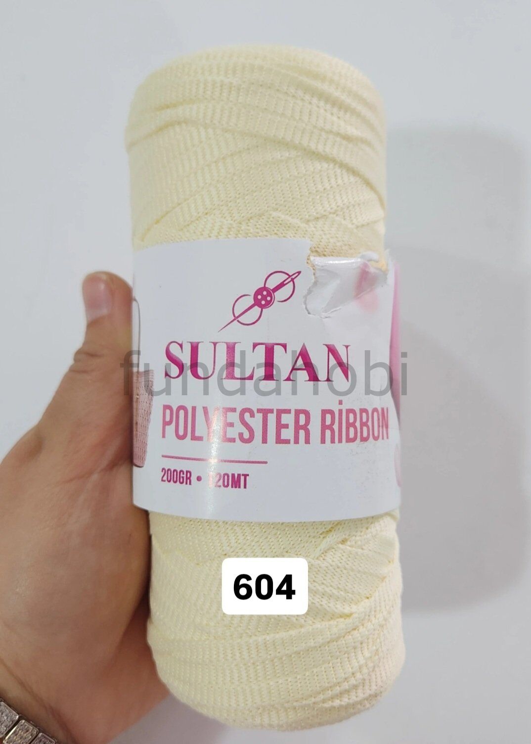 Sultan Polyester Ribbon 604-Krem