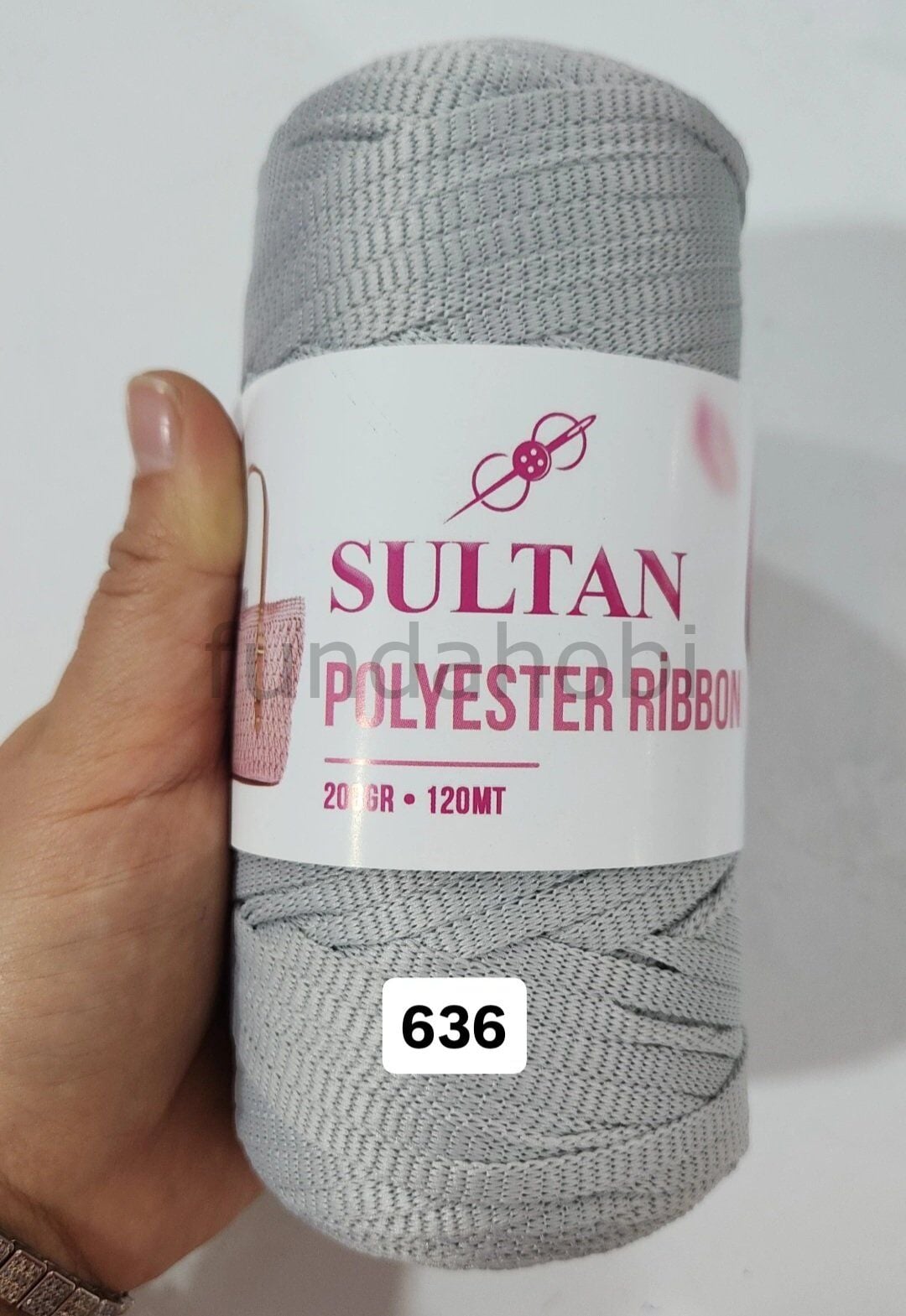 Sultan Polyester Ribbon 636-Gri