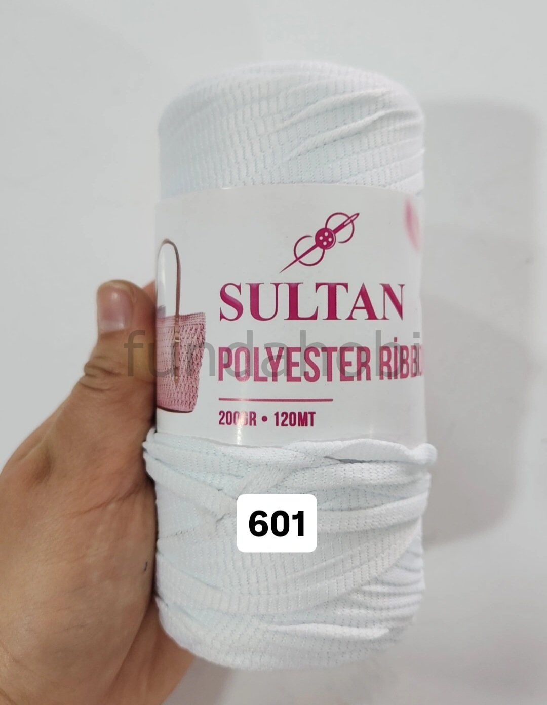 Sultan Polyester Ribbon 601-Beyaz