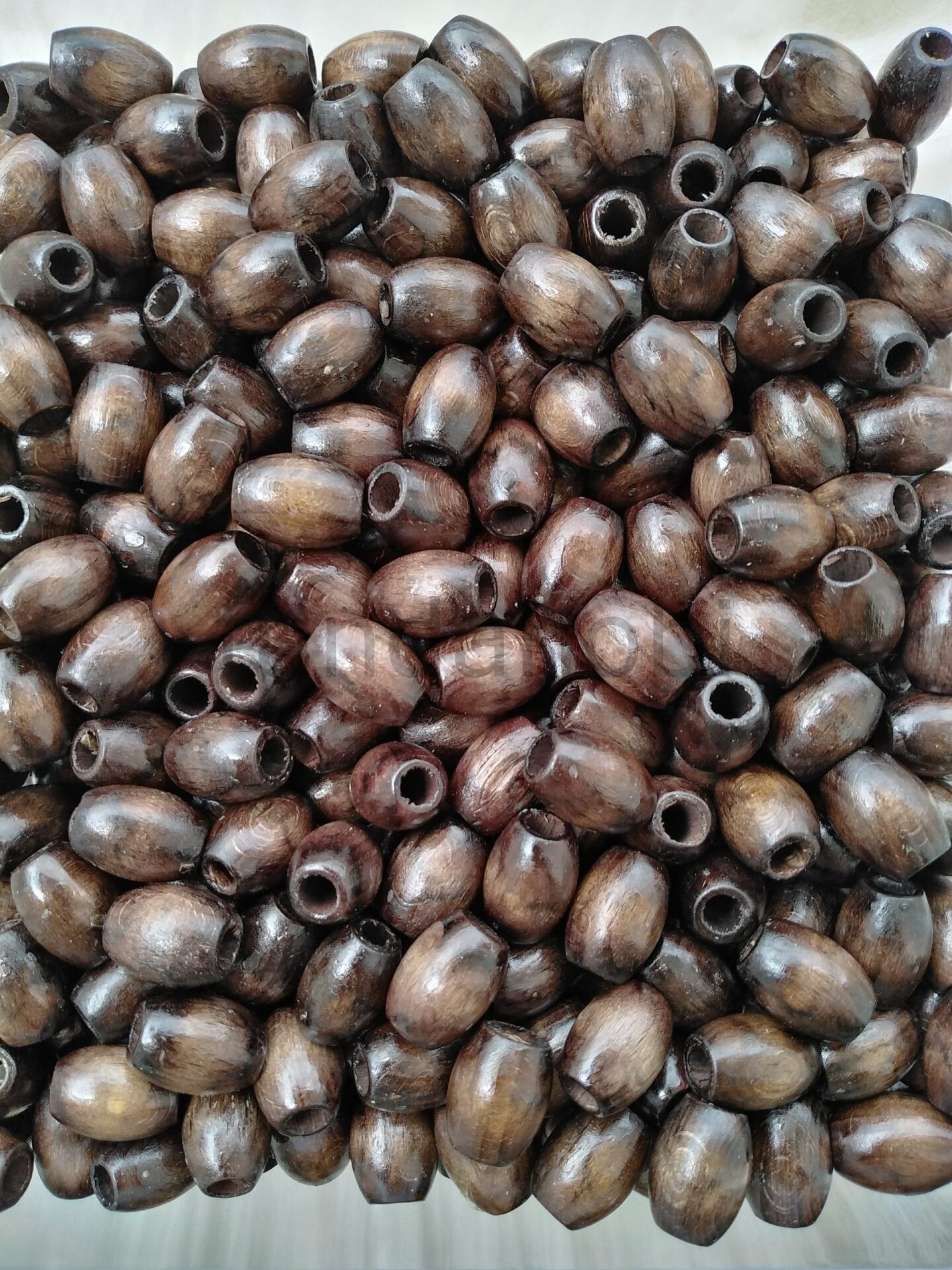 17 mm Cilalı Oval Makrome Boncuğu (Kahverengi)