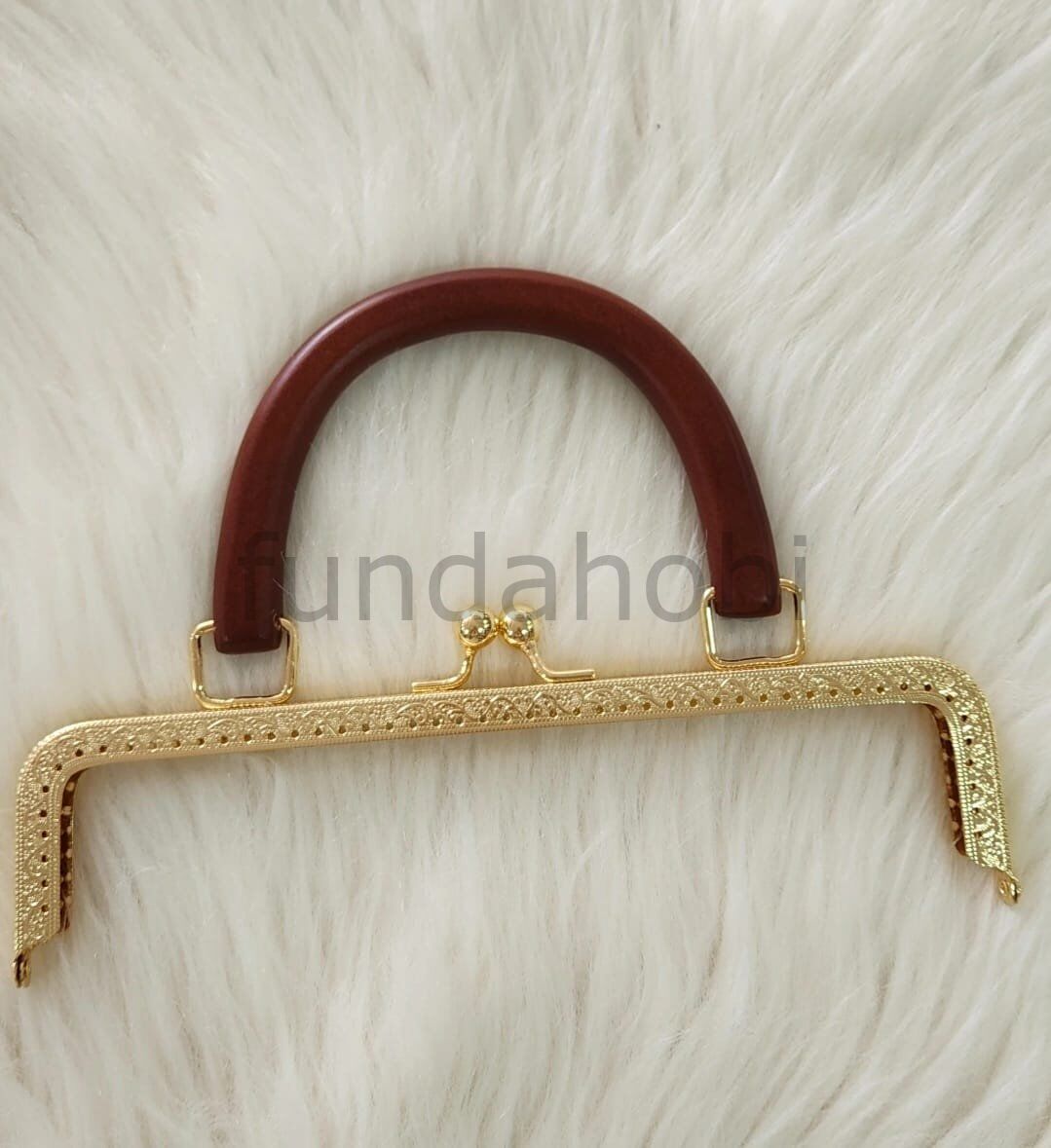 Masif Kulplu Metal Burs Gold