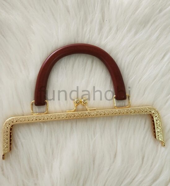 Masif Kulplu Metal Burs Gold