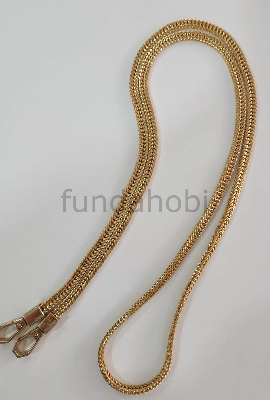 Hasır Örgü Çanta Zinciri Gold