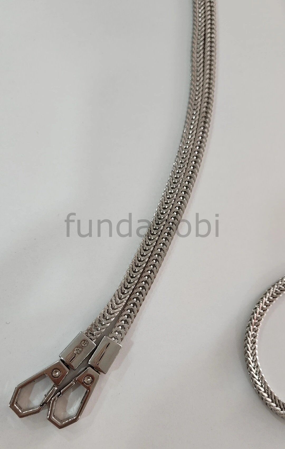 Hasır Örgü Çanta Zinciri GRİ