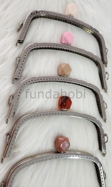 Boncuklu Metal Burs -Gümüş