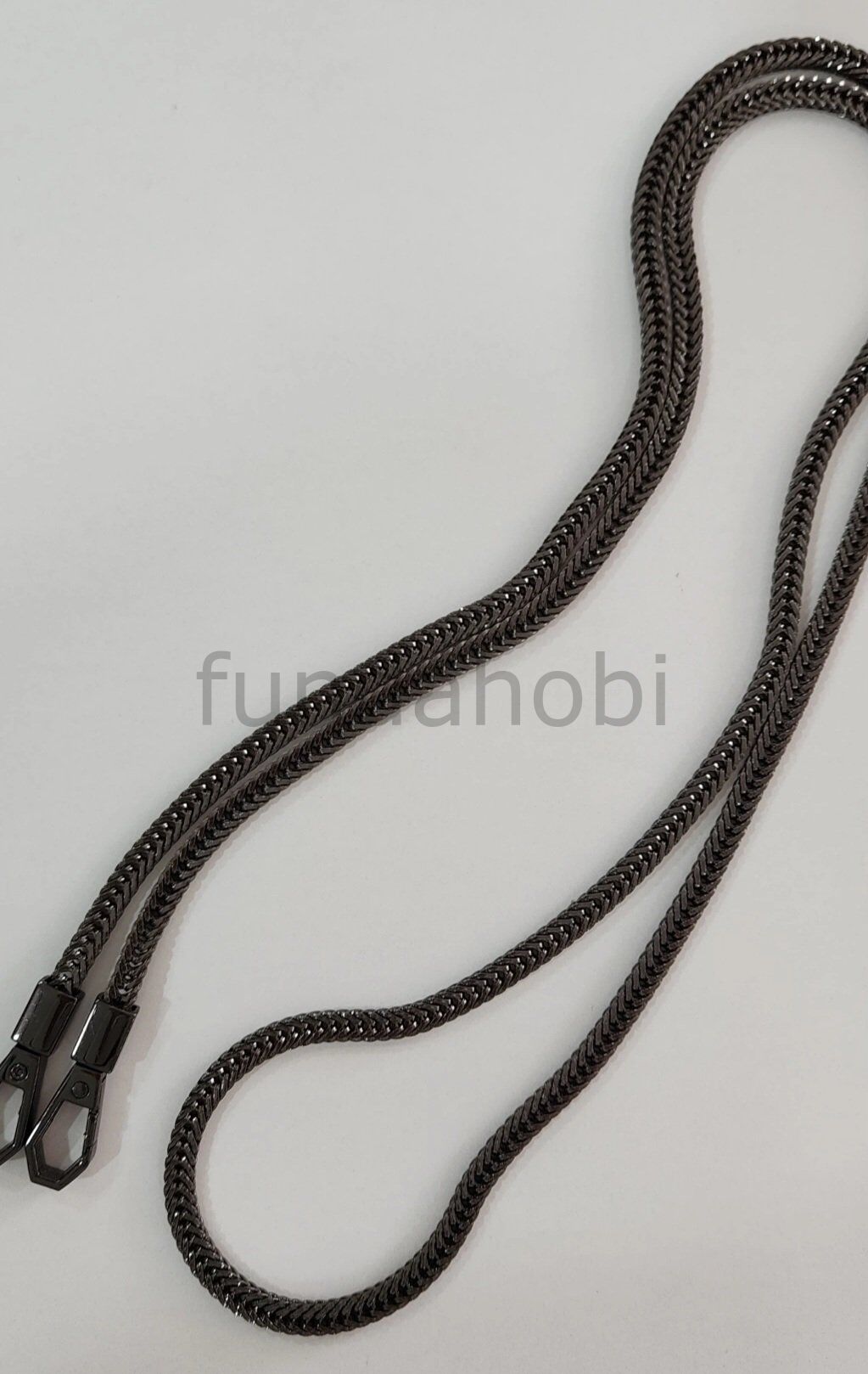 Hasır Örgü Çanta Zinciri SİYAH