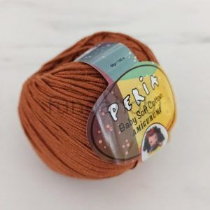 Peria Baby Soft Cotton Kiremit/Kahve-24