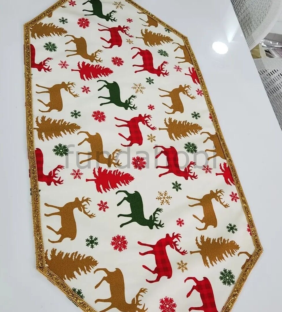 Yılbaşı Temalı Duck Kumaş-Geyikli
