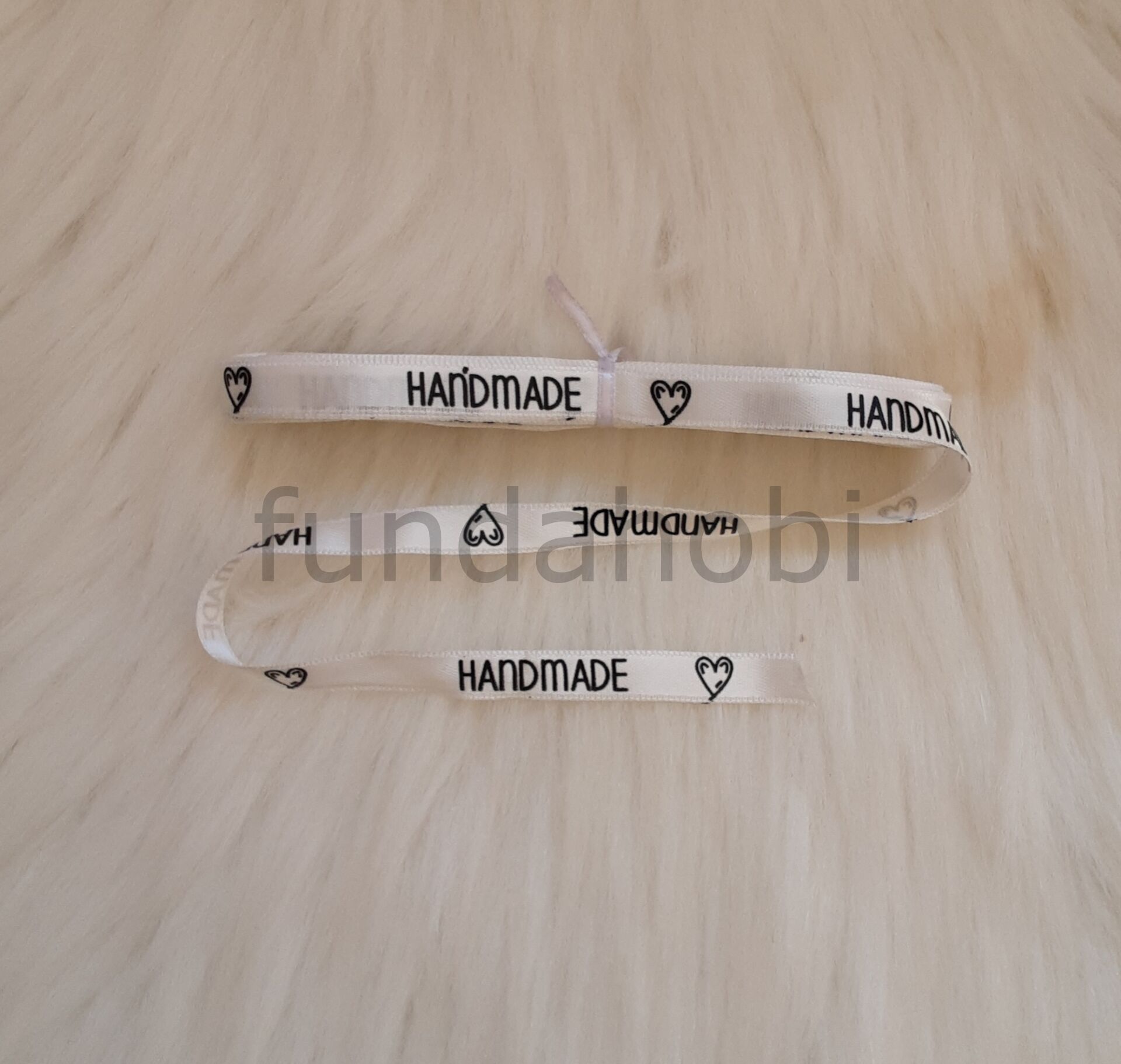 1 cm Handmade Saten Kurdele (Siyah)