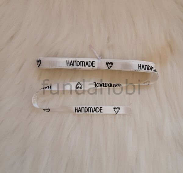 1 cm Handmade Saten Kurdele (Siyah)