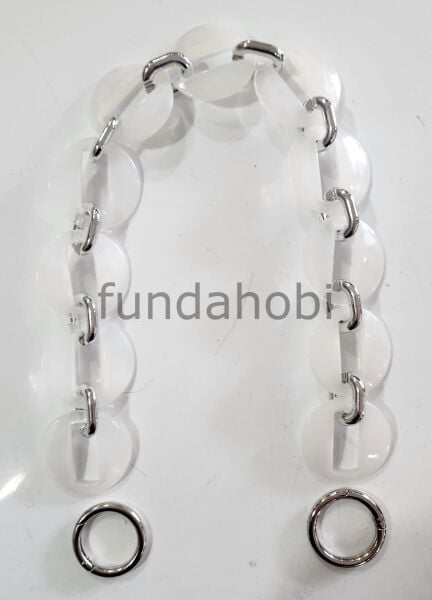 Akrilik Çanta Sapları-Gümüş Aparatlı