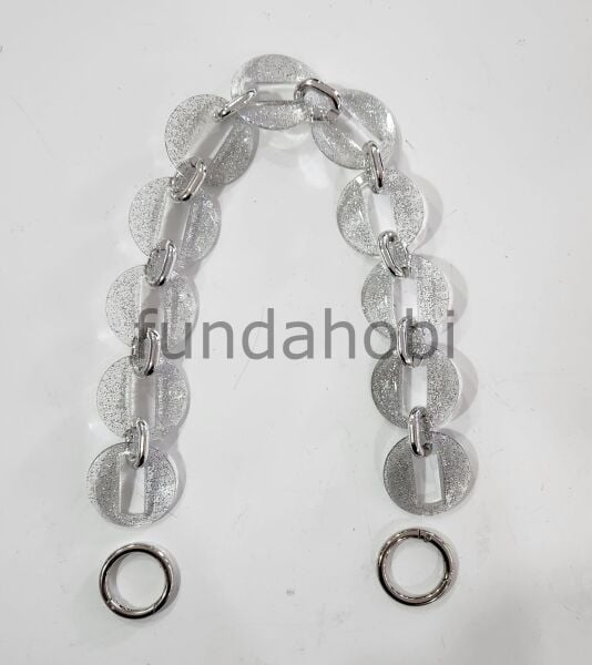 Akrilik Çanta Sapları-Gümüş Aparatlı