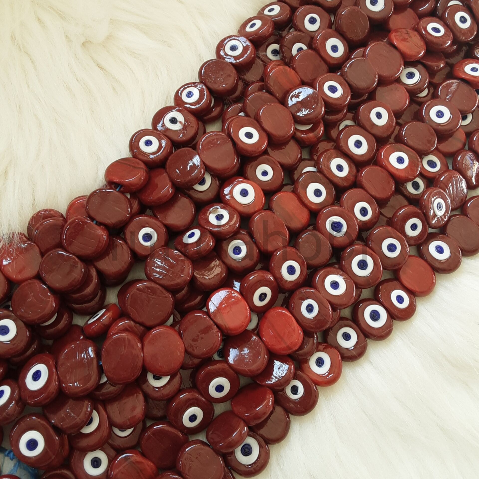 25 mm Bordo Danagözü Cam Nazar Boncuğu