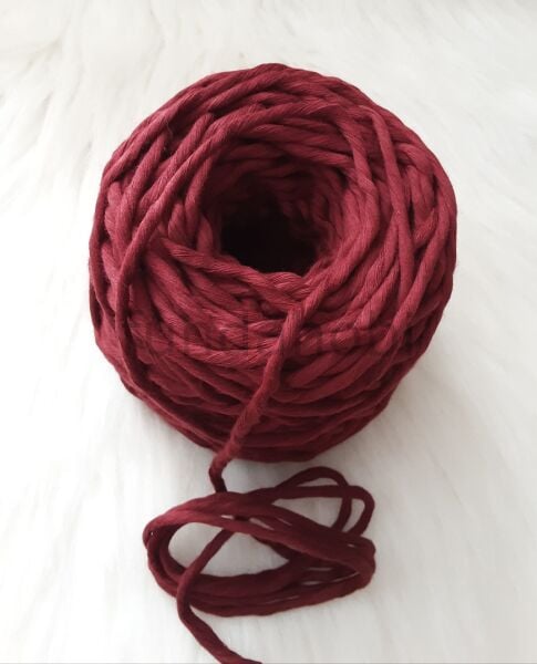Bordo Pamuk Makrome İpi 3mm