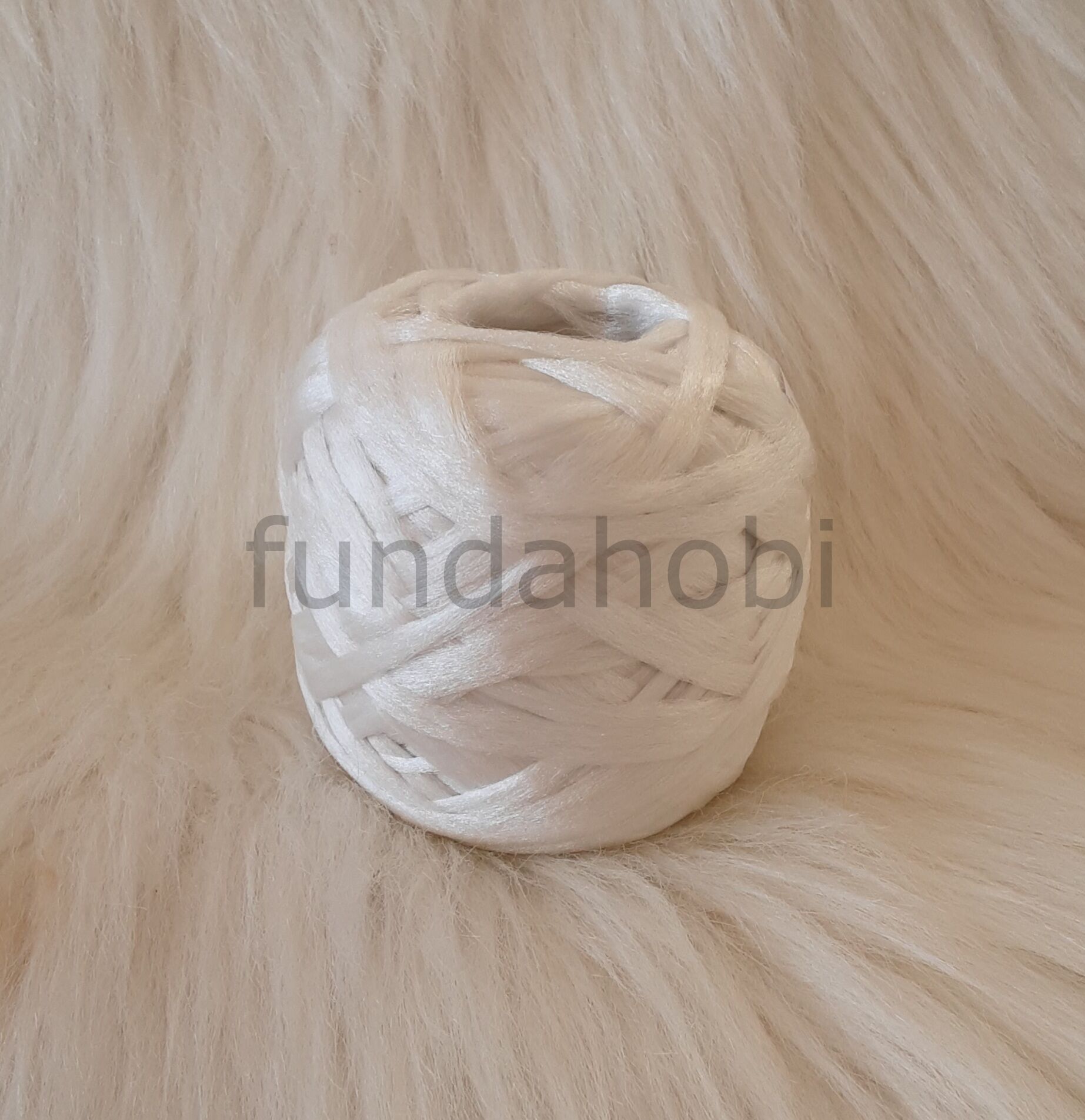 Yumak Amigurumi Saç İpi-Beyaz
