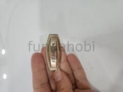Metal Etiket Plaka-Gold Fashion Oval