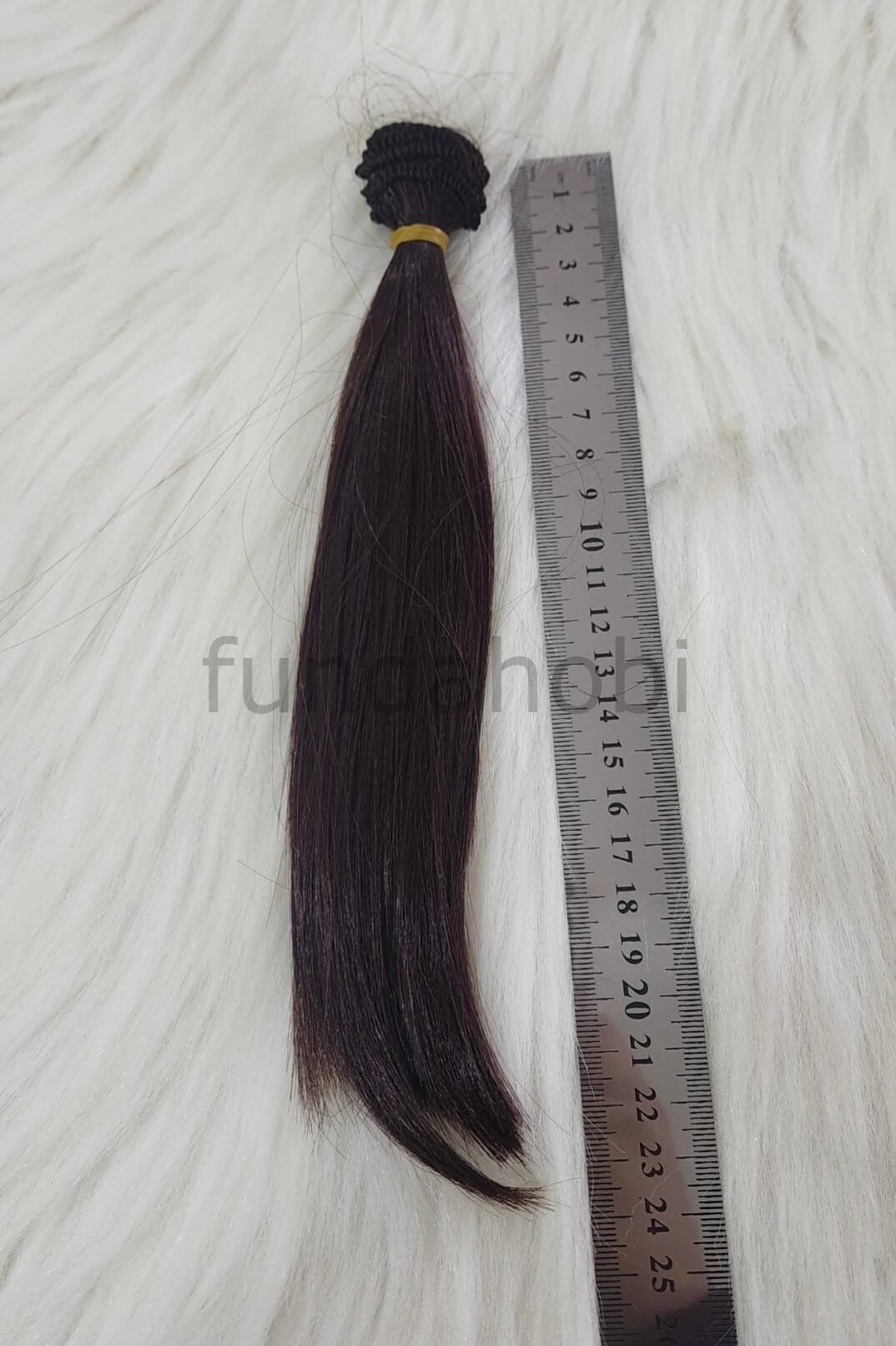 Amigurumi Sentetik Düz Saç Kestane