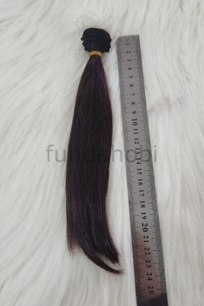 Amigurumi Sentetik Düz Saç Kestane