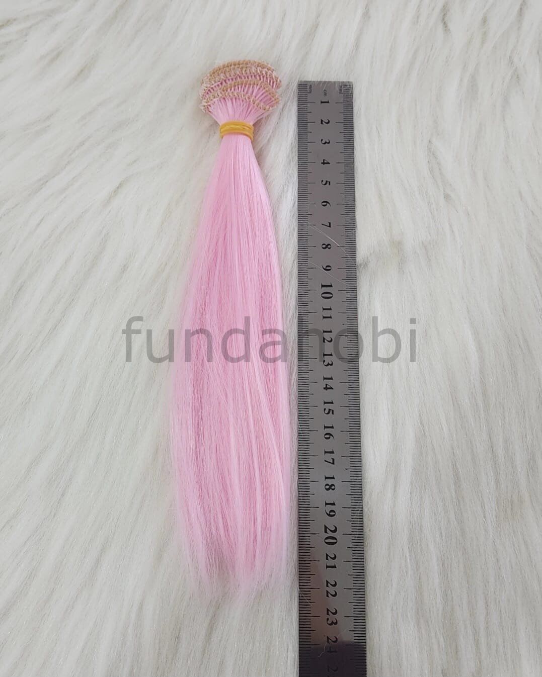 Amigurumi Sentetik Düz Saç Bebe Pembe