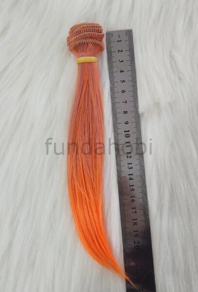 Amigurumi Sentetik Düz Saç GeçişliTuruncu