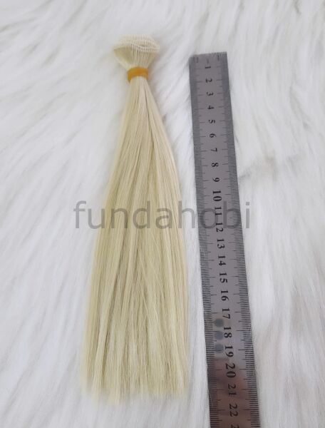 Amigurumi Sentetik Düz Saç Platin Sarı