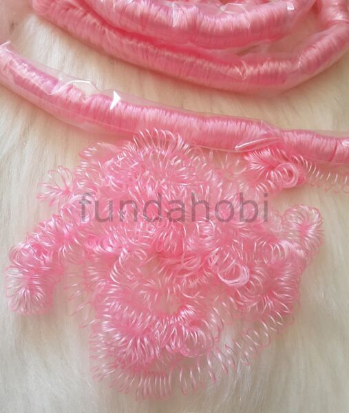 Kıvırcık Tüp Saç AÇIK PEMBE