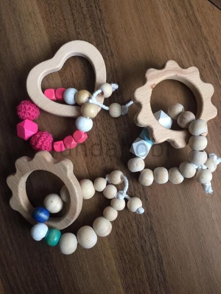 14 MM RENKLİ AHŞAP MAKROME BONCUĞU