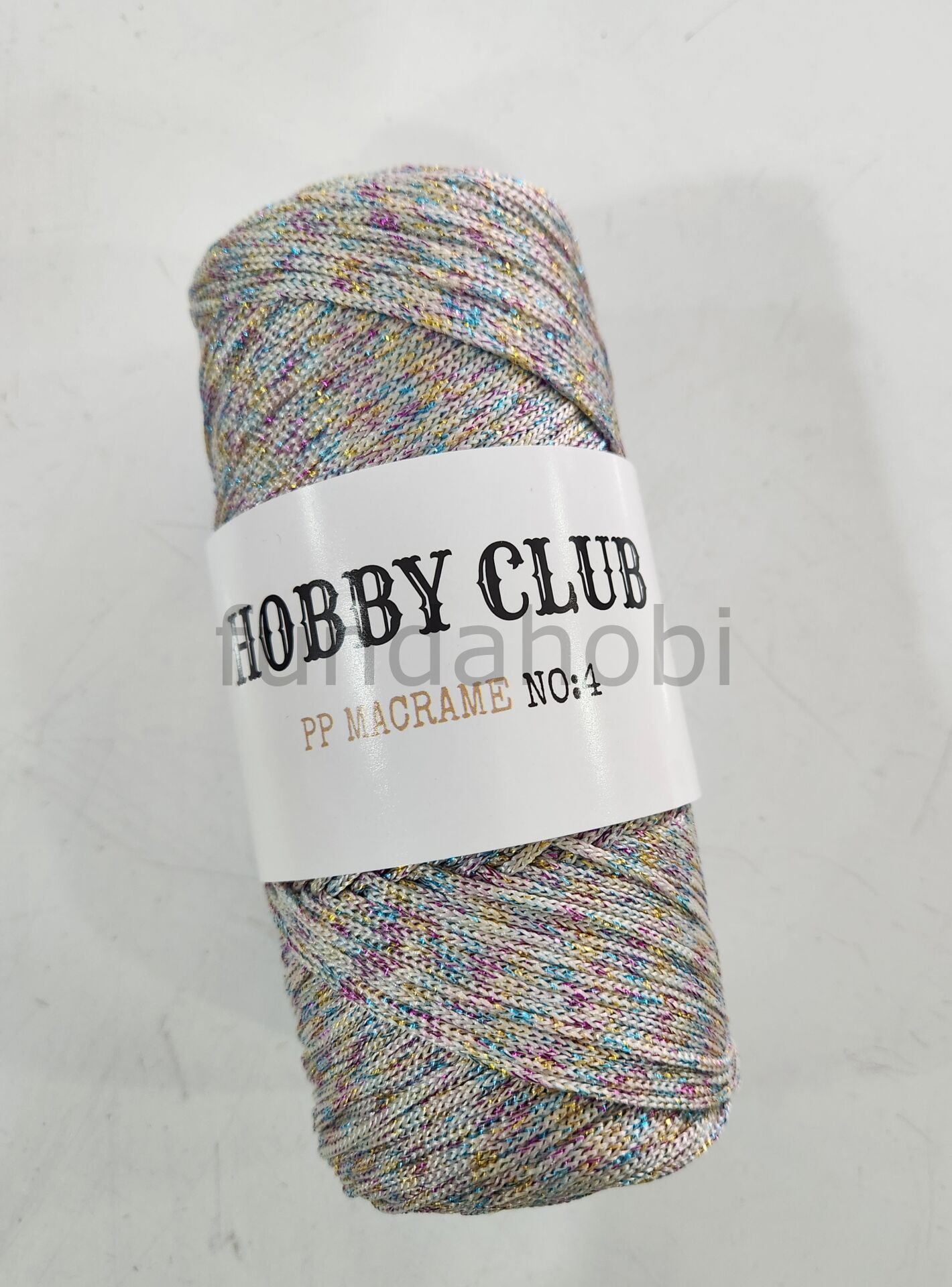 Hobby Club Simli Polyester Makrome GRİ
